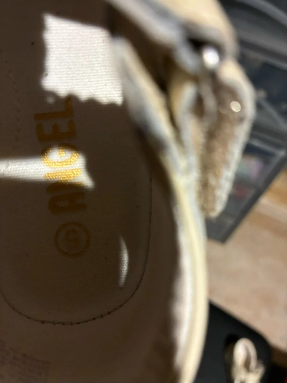 Angels Cream T‑Strap Baby Shoes with Scallop Trim